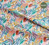 Rengarek Yaprak Desenli Dijital Baskılı Kumaş